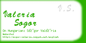 valeria sogor business card